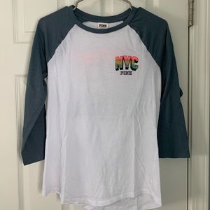 PINK NYC 3/4 sleeve T-shirt size small